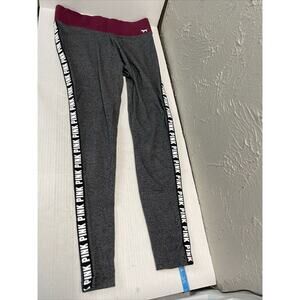 Victoria’s Secret PINK Yoga Leggings‎ Gray Elastic Waist Size Small